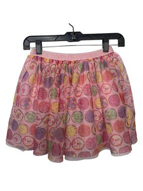 Childrens Place Girls Tutu Skirt Pink Circle Print Size 10 12